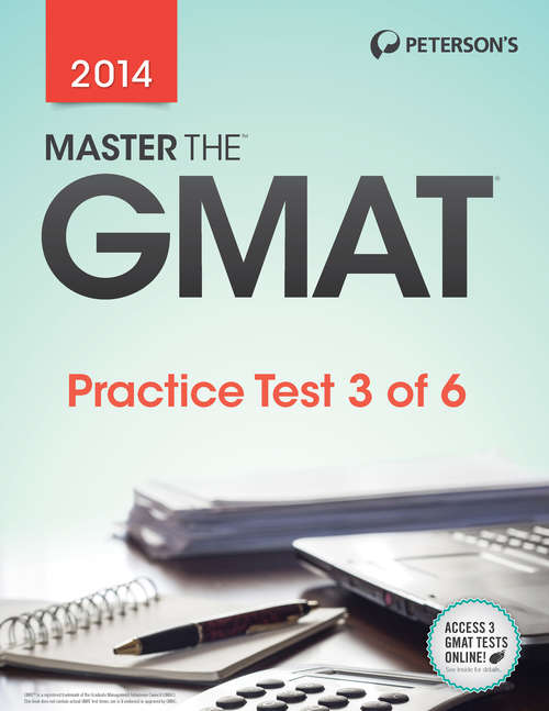 Book cover of Master the GMAT 2014: Practice Test 3 of 6