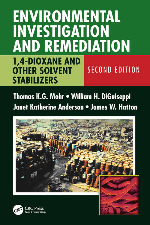 Book cover of Environmental Investigation and Remediation: 1,4-Dioxane and other Solvent Stabilizers, Second Edition (2)