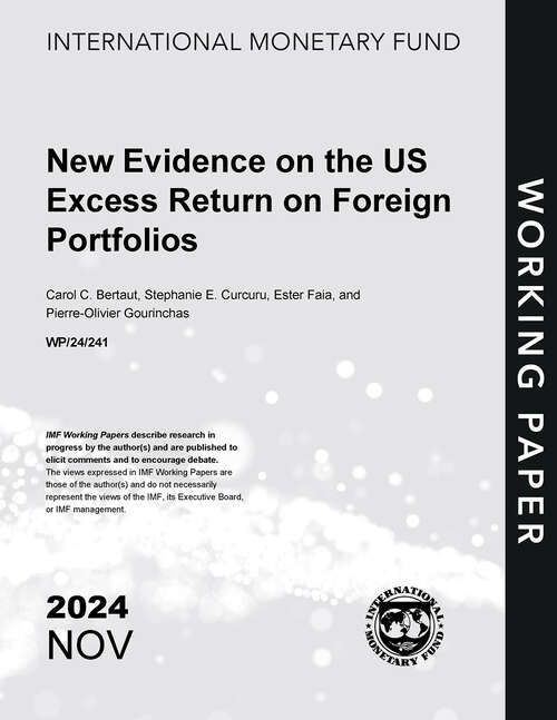 Book cover of New Evidence on the US Excess Return on Foreign Portfolios