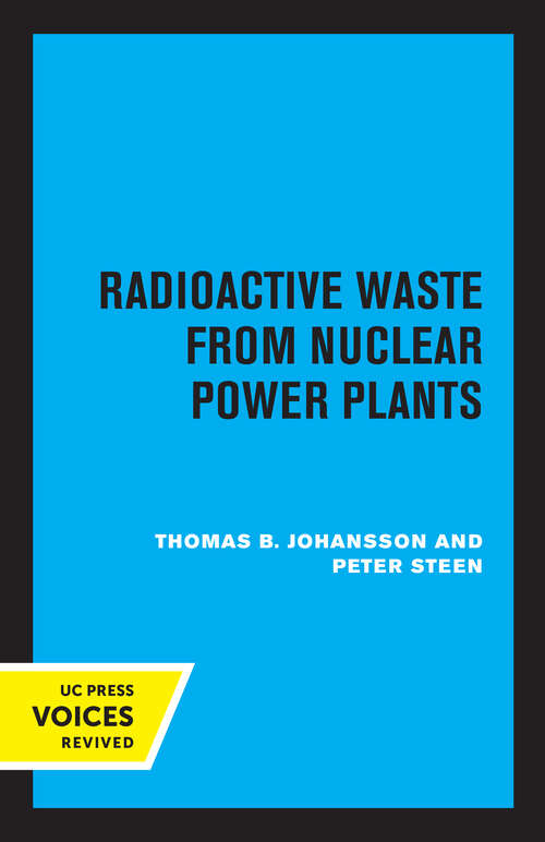 Book cover of Radioactive Waste from Nuclear Power Plants