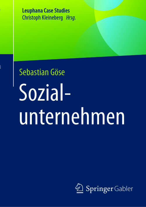 Book cover of Sozialunternehmen (1. Aufl. 2017)