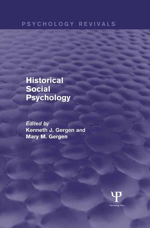 Book cover of Historical Social Psychology (Psychology Revivals)