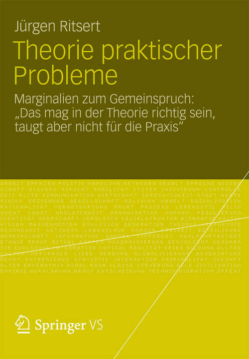 Book cover of Theorie praktischer Probleme