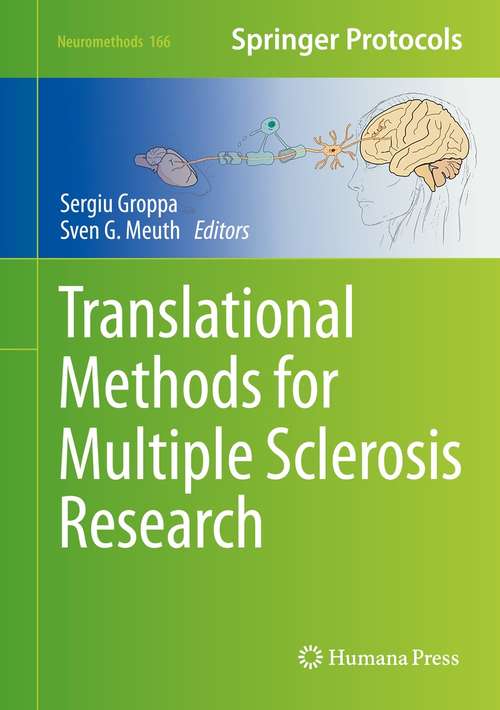 Book cover of Translational Methods for Multiple Sclerosis Research (1st ed. 2021) (Neuromethods #166)