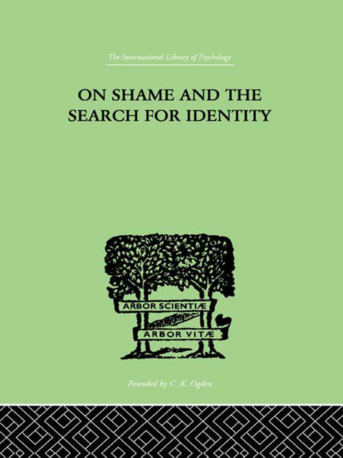 Book cover of On Shame And The Search For Identity