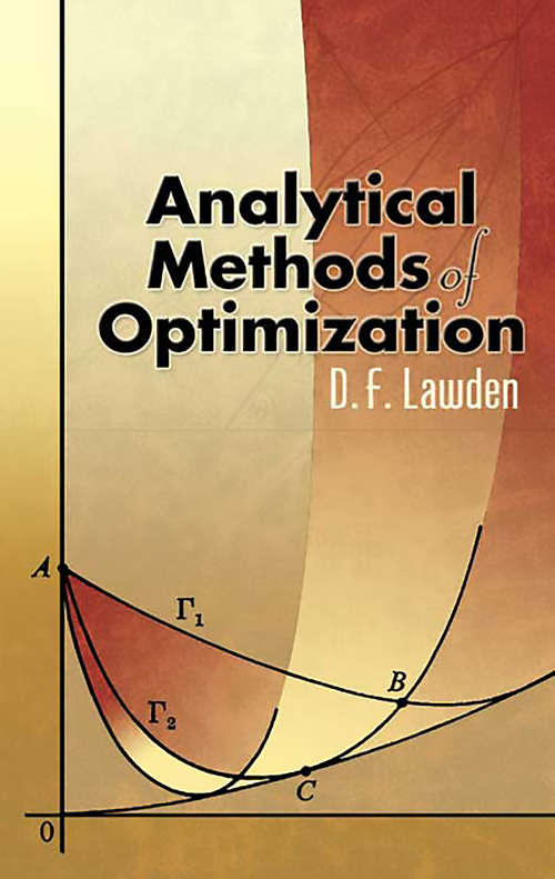 Book cover of Analytical Methods of Optimization (Dover Books on Mathematics)