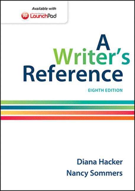 Book cover of A Writer's Reference (Eighth Edition)