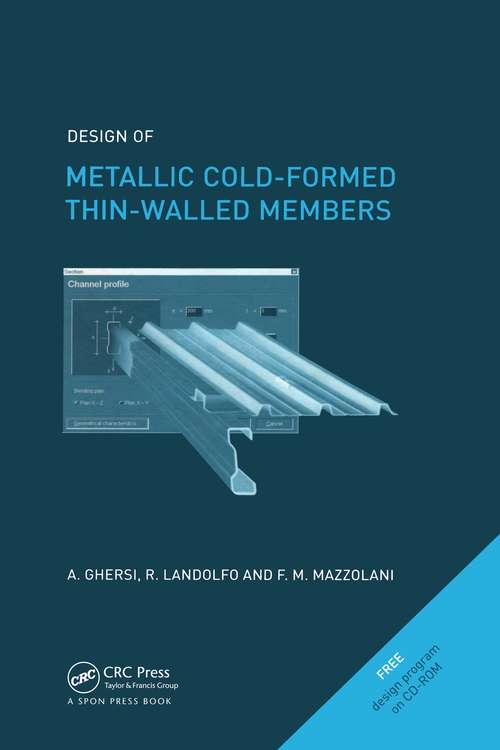 Book cover of Design of Metallic Cold-Formed Thin-Walled Members