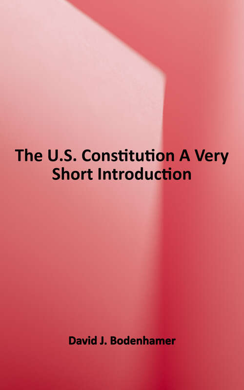 Book cover of The U. S. Constitution: A Very Short Introduction (Very Short Introductions)