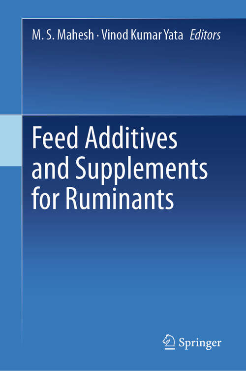 Book cover of Feed Additives and Supplements for Ruminants (2024)