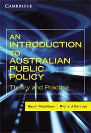 Book cover of An Introduction To Australian Public Policy