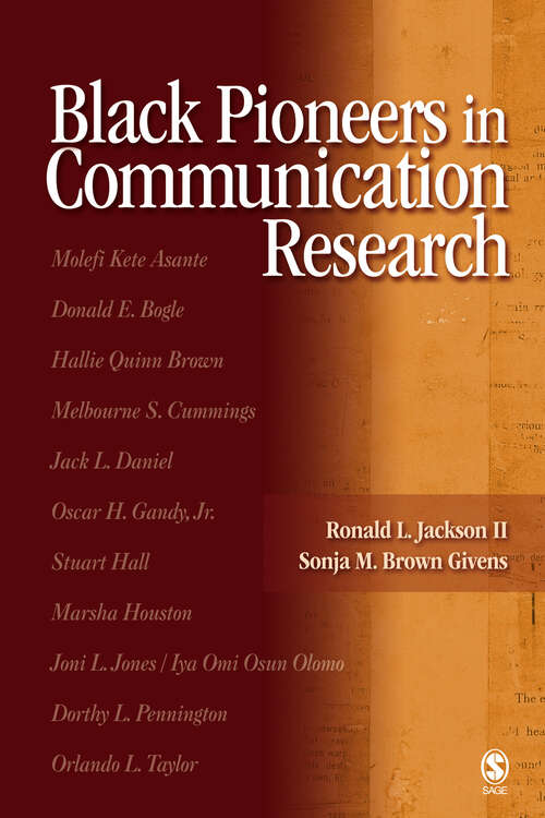 Book cover of Black Pioneers in Communication Research