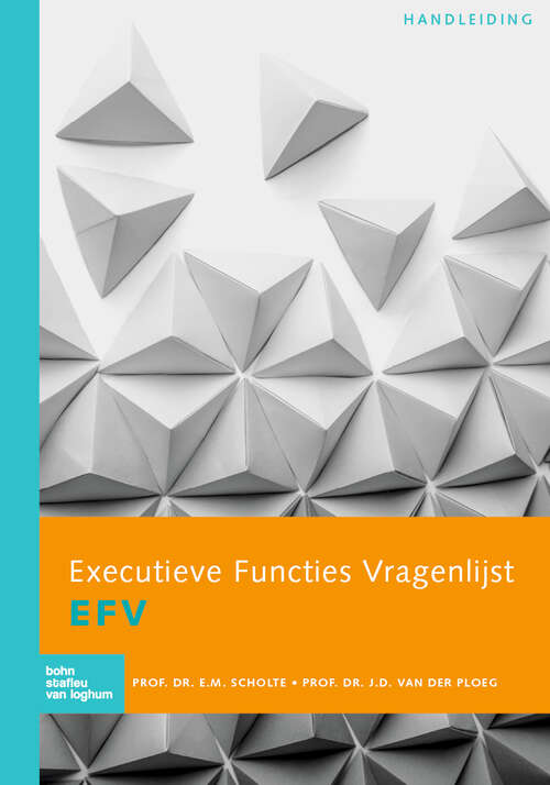 Book cover of Executieve Functies Vragenlijst (EFV) handleiding