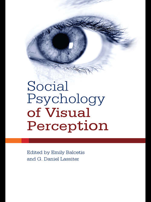 Book cover of Social Psychology of Visual Perception