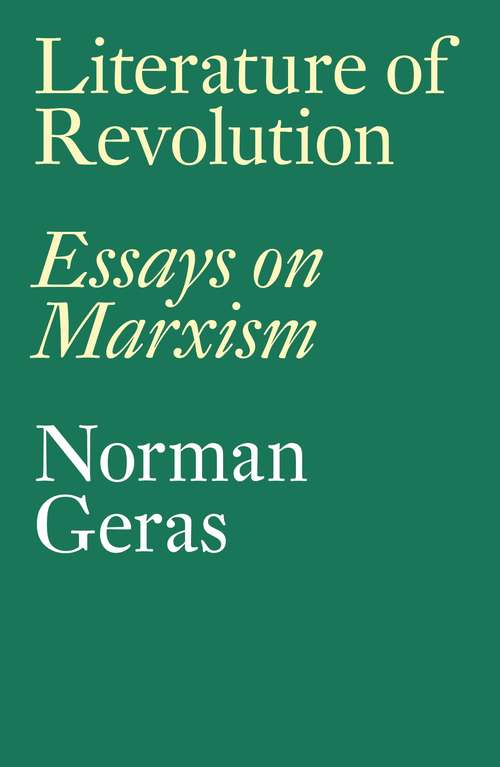 Book cover of Literature of Revolution: Essays on Marxism