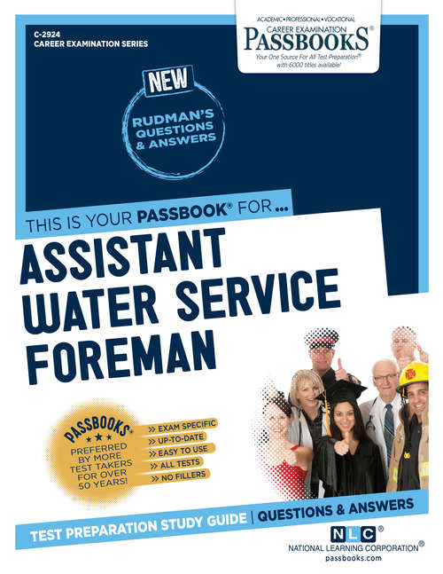 Book cover of Assistant Water Service Foreman: Passbooks Study Guide (Career Examination Series: C-2924)