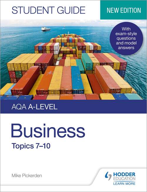 Book cover of AQA A-level Business Student Guide 2: Topics 7–10