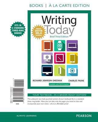 Book cover of Writing Today (Brief Third Edition)
