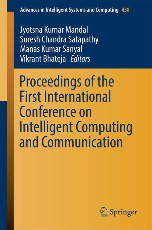 Book cover of Proceedings of the First International Conference on Intelligent Computing and Communication