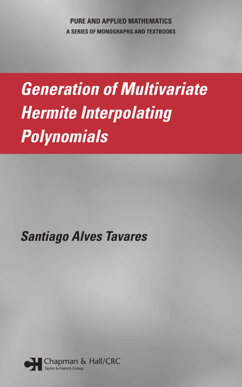 Book cover of Generation of Multivariate Hermite Interpolating Polynomials (1)