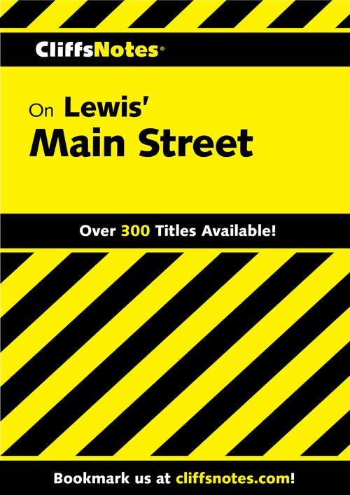 Book cover of CliffsNotes on Lewis' Main Street