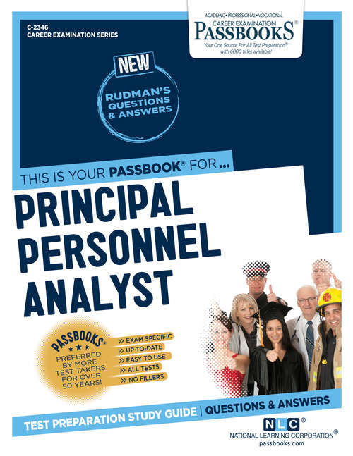 Book cover of Principal Personnel Analyst: Passbooks Study Guide (Career Examination Series)
