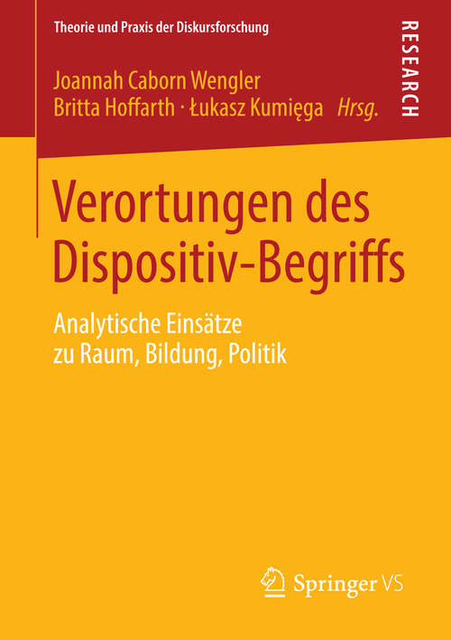 Book cover of Verortungen des Dispositiv-Begriffs