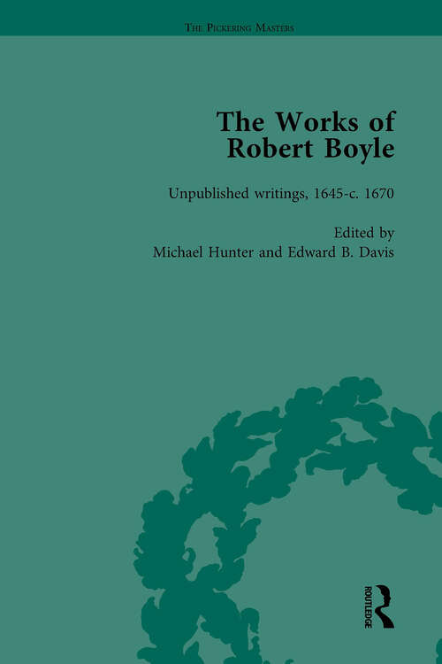 Book cover of The Works of Robert Boyle, Part II Vol 6