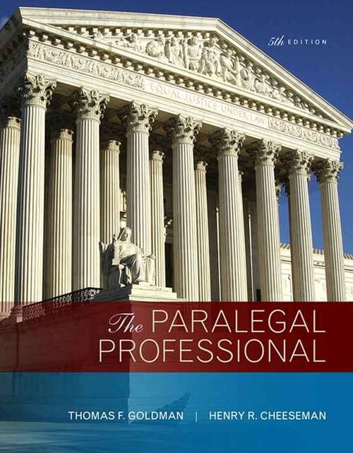 Book cover of The Paralegal Professional (5)