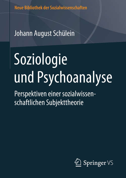 Book cover of Soziologie und Psychoanalyse