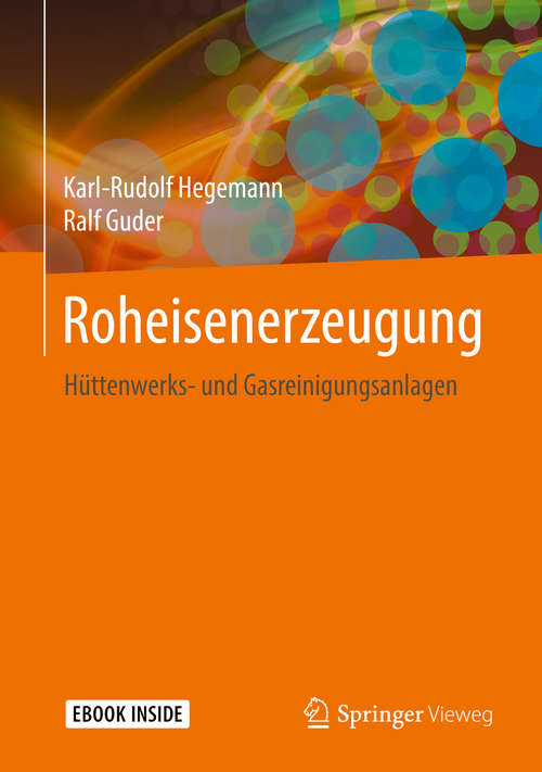 Book cover of Roheisenerzeugung: Hüttenwerks- und Gasreinigungsanlagen (1. Aufl. 2019)