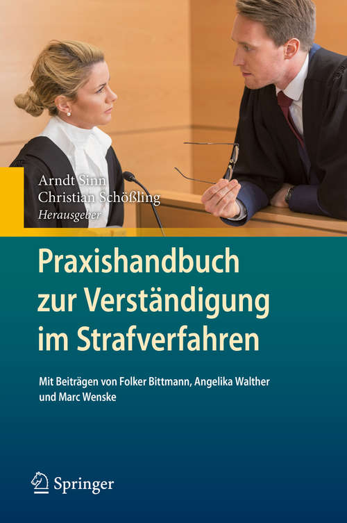 Book cover of Praxishandbuch zur Verständigung im Strafverfahren