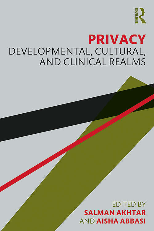 Book cover of Privacy: Developmental, Cultural, and Clinical Realms