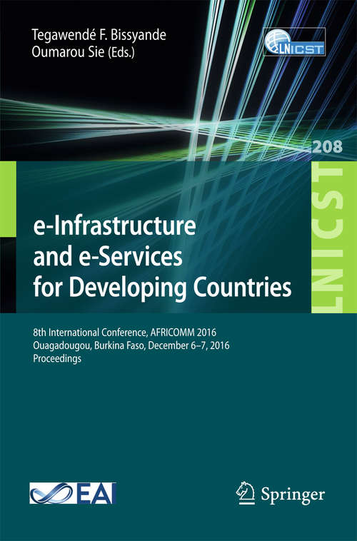 Book cover of e-Infrastructure and e-Services for Developing Countries