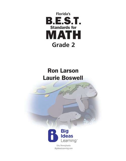 Book cover of Florida's B.E.S.T. Standards for Math, Grade 2, Volume 1
