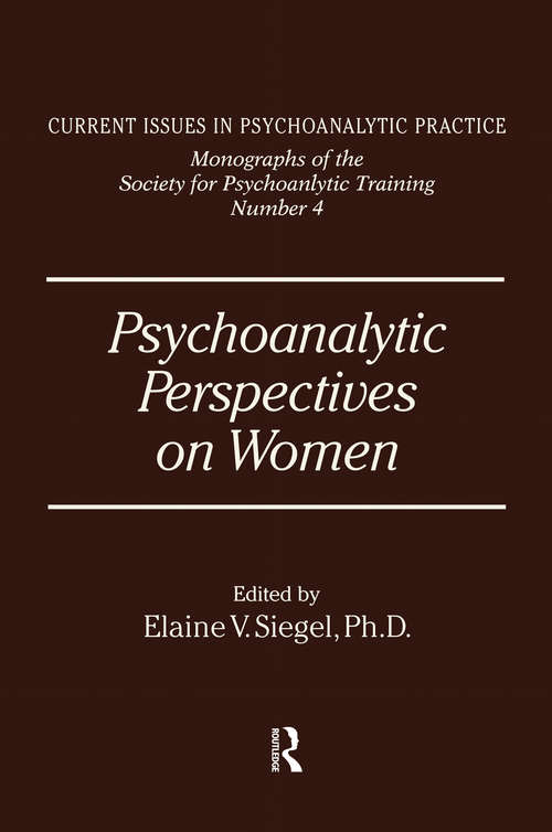 Book cover of Psychoanalytic Perspectives On Women