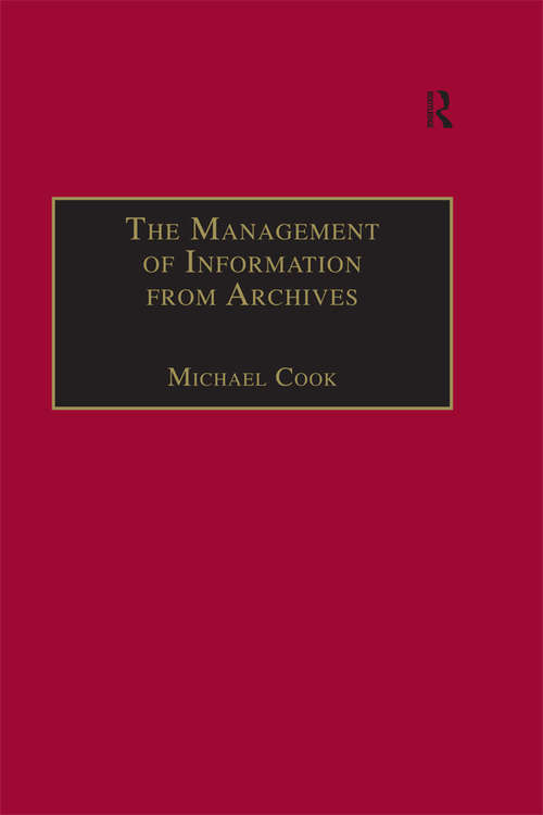 Book cover of The Management of Information from Archives (2)