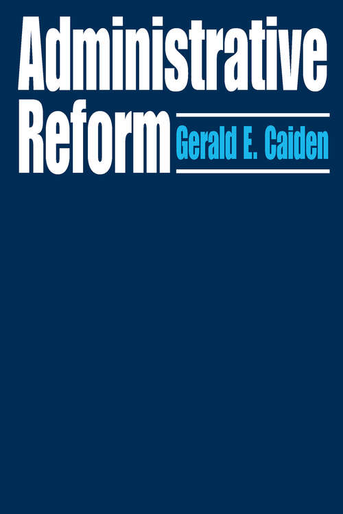 Book cover of Administrative Reform