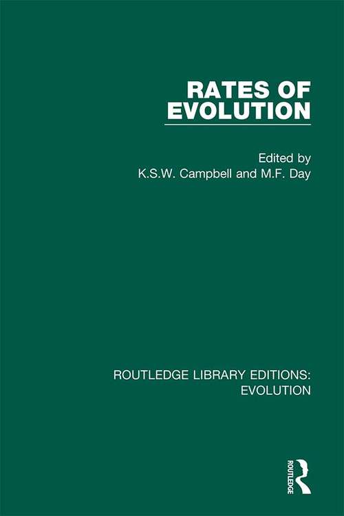 Book cover of Rates of Evolution (Routledge Library Editions: Evolution #2)