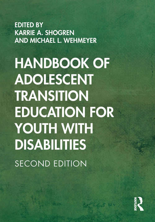 Book cover of Handbook of Adolescent Transition Education for Youth with Disabilities (2)
