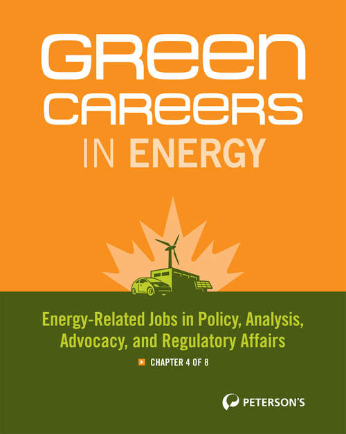 Book cover of Green Careers in Energy: Chapter 4 of 8