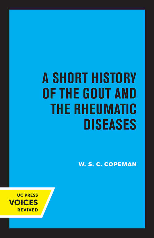 Book cover of A Short History of the Gout and the Rheumatic Diseases