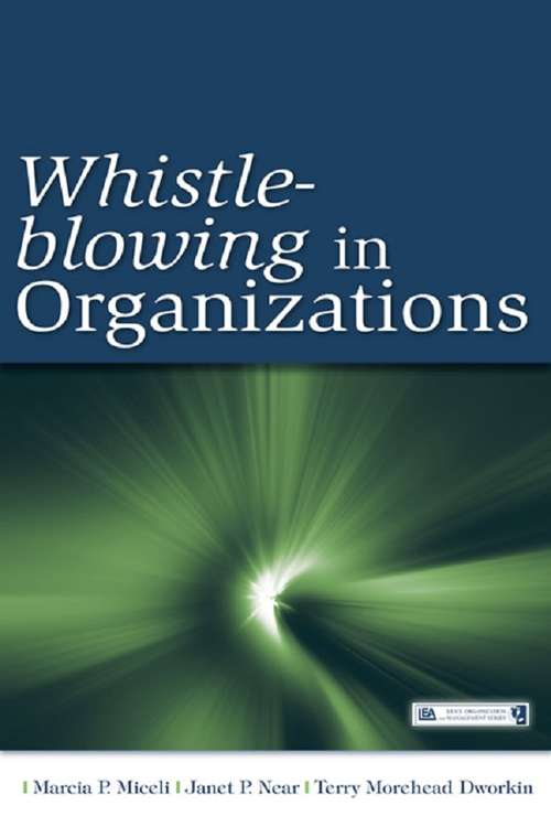 Book cover of Whistle-Blowing in Organizations