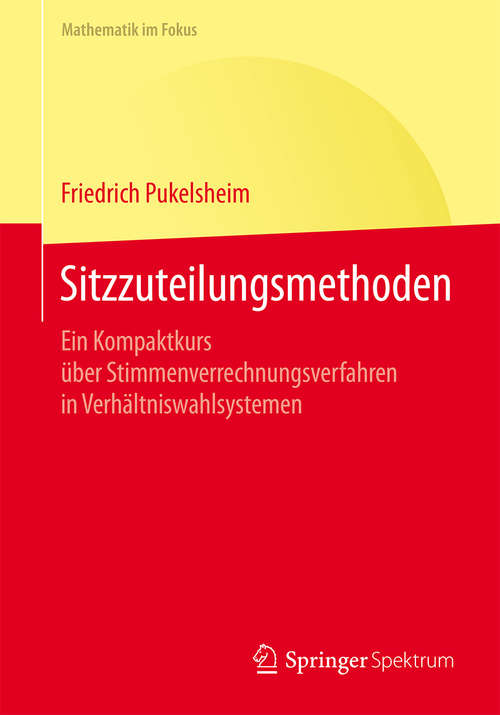 Book cover of Sitzzuteilungsmethoden
