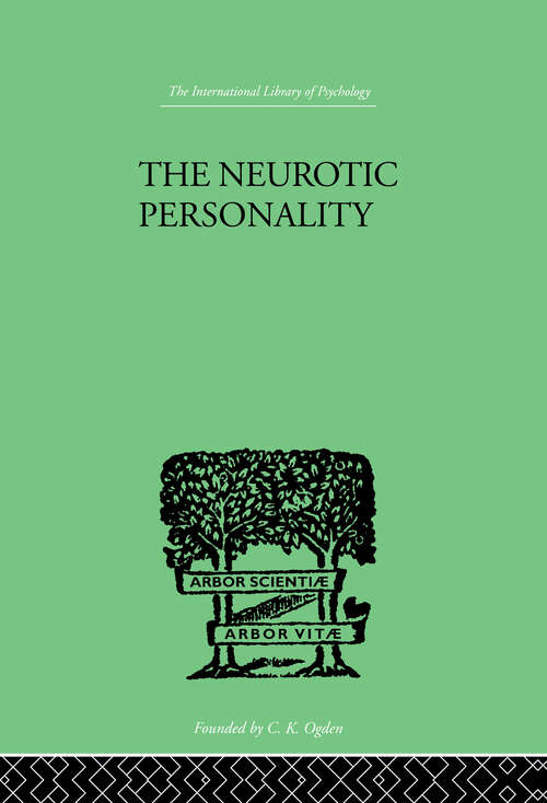 Book cover of The Neurotic Personality (International Library Of Psychology Ser.)