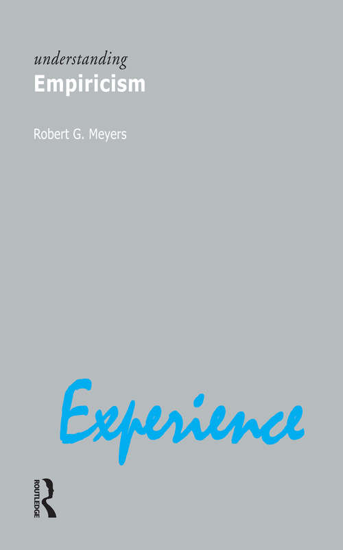 Book cover of Understanding Empiricism (Understanding Movements In Modern Thought Ser.)