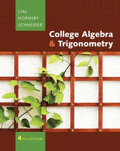 Book cover of College Algebra and Trigonometry Fourth Edition