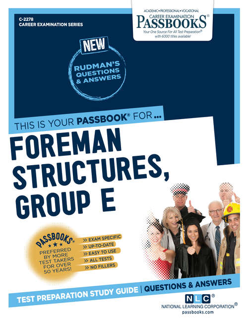 Book cover of Foreman (Structures-Group E) (Plumbing): Passbooks Study Guide (Career Examination Series: C-1416)