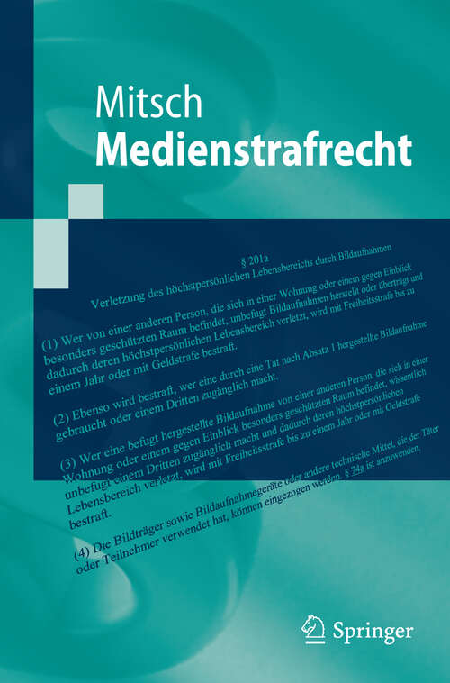 Book cover of Medienstrafrecht