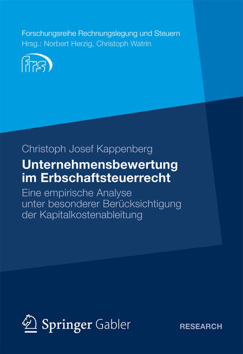 Book cover of Unternehmensbewertung im Erbschaftsteuerrecht